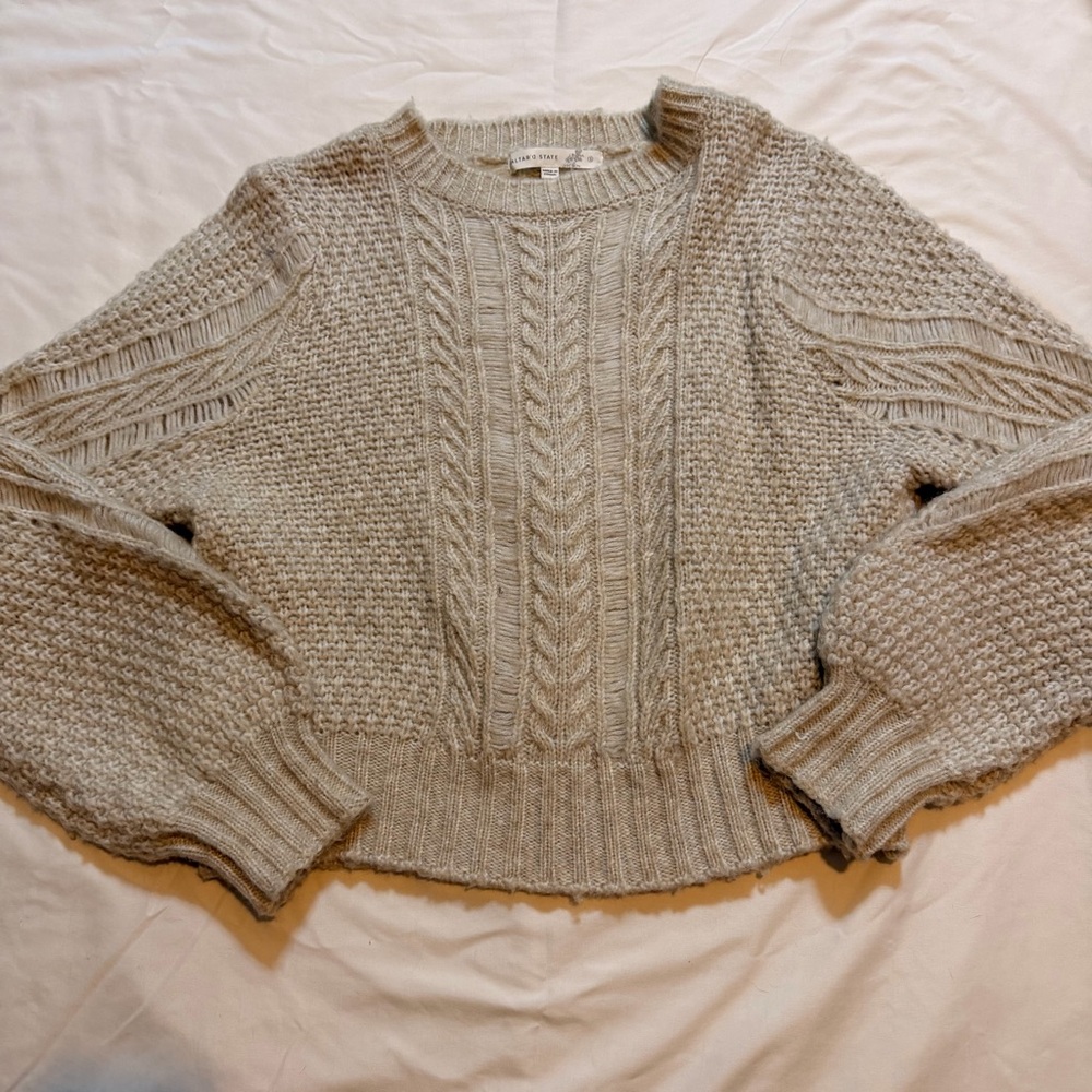 Altar'd State Textured Cream Sweater